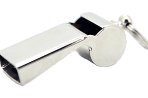 Silbato metálico con bola